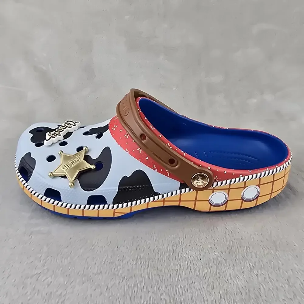 Crocs Toy Story Woody Shoe Mens Size 11 Clogs Disney Pixar Cow Print Womens 12.5
